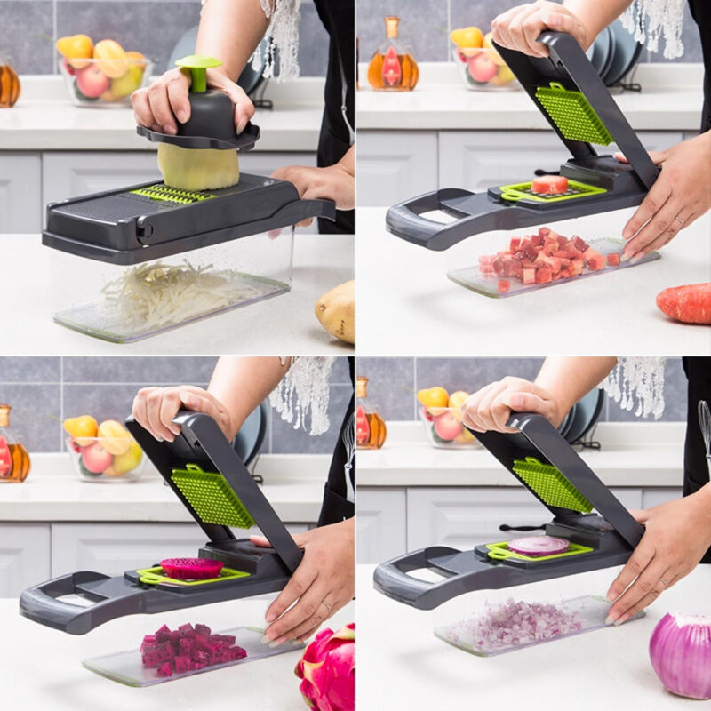 Shredders Slicer With Basket Fruit Potato Chopper Carrot Grater Slicer Mandoline