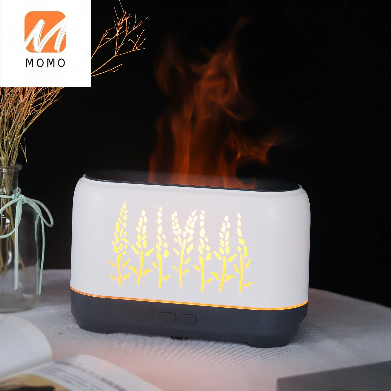 2022 New Design Products Portable Essential Oil Flame Aroma Diffuser Desktop Aromatherapy Machine